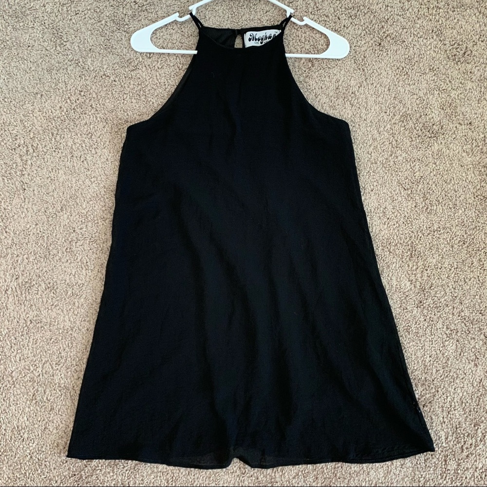 NWOT Meghan LA Black Halter Top